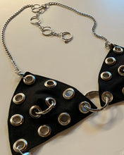 Custom grommet ring denim bra top