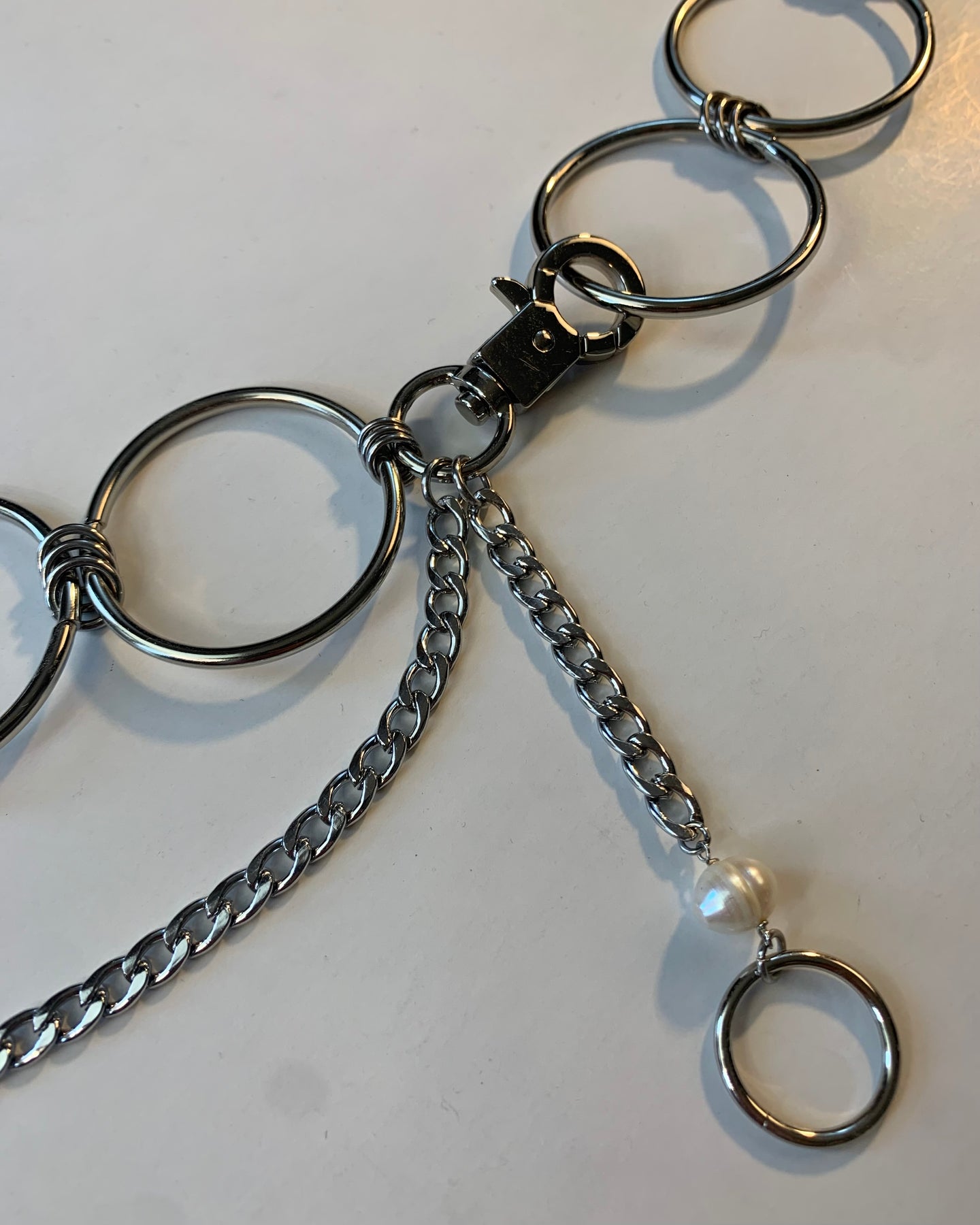 Freshwater pearl chain belt
