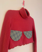 Cropped menswear cup angora sweater