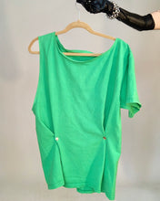 Custom one shoulder snap tee