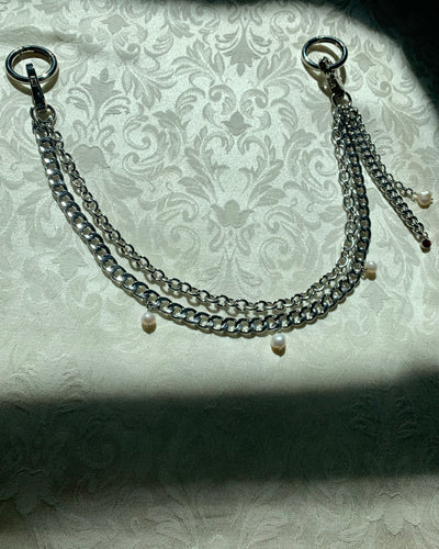 珍珠和水晶大号配饰链