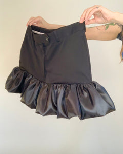 Custom taffeta bubble hem trouser skirt