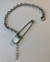 Jumbo safety pin chunky necklace
