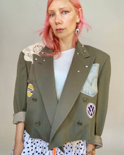 Custom patch doily stud blazer