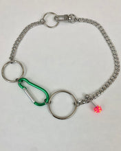 Amoeba pierced carabiner necklace