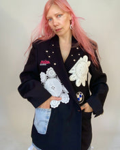 Custom patch doily stud blazer