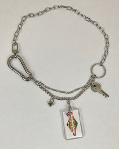 Photo key charm necklace