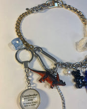 Mixed toy charm bow necklace