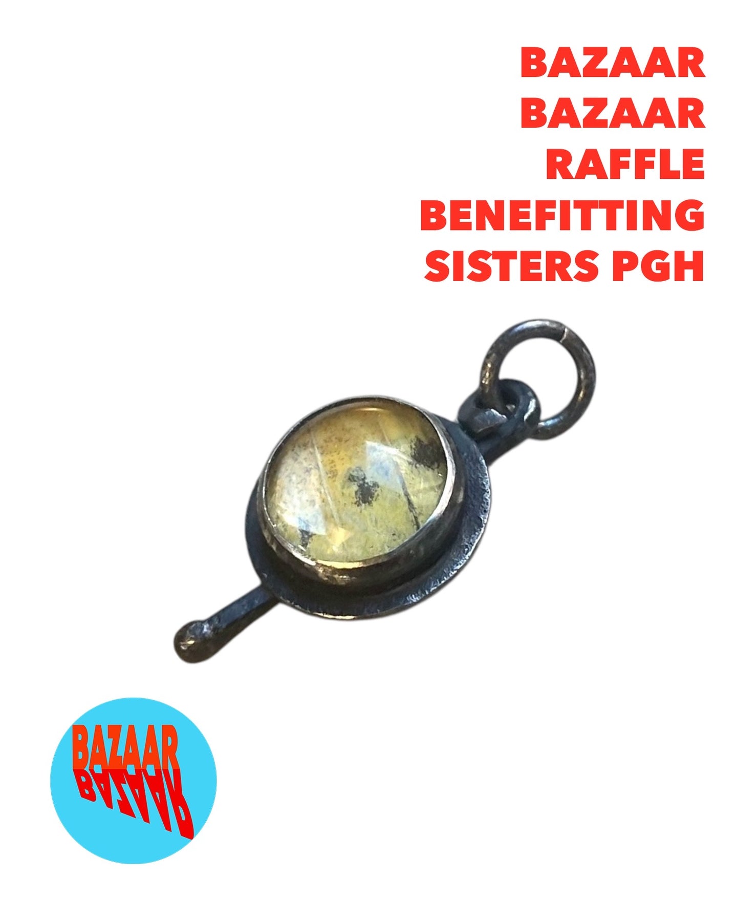 RAFFLE TICKET: King Reld sterling silver quartz pendant