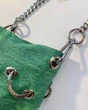 VM X SJ green grommet ring bucket bag