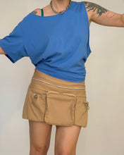 Custom one shoulder cutout tie back tee