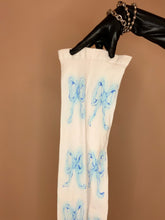 Recycled ghost bow drip tights