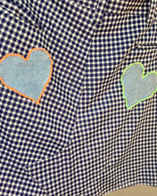 Upcycled double heart skirt