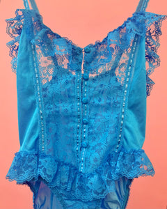 80’s bright blue negligee