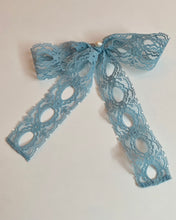 Vintage lace bow barrettes