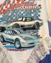 Upcyled Nascar lace negligee tee