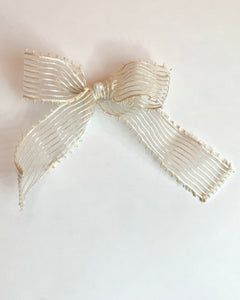 Vintage lace bow barrettes