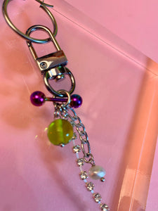 Barbell single earring/keychain accessory