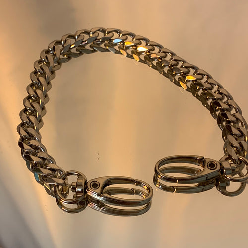 Double clamp chain anklet