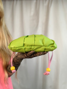 Mini drawstring lime pouch