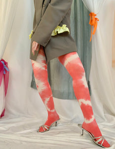 Recycled strawberry tie dye tights