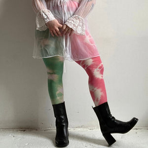 Recycled strawberry lime drama tights