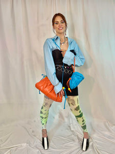 Big drawstring persimmon pouch