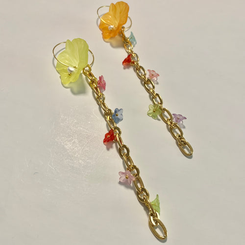 Flower family single earring