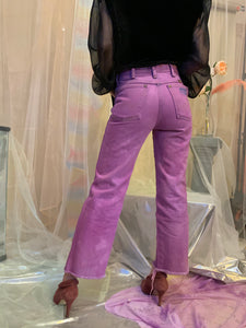 Hand dyed purple-mauve wranglers