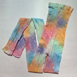 Watercolor rainbow drip tights