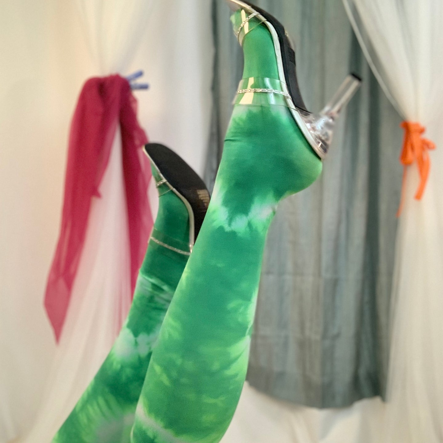 Recycled Slime tie dye tights