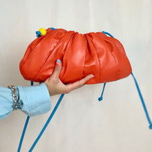 Big drawstring persimmon pouch