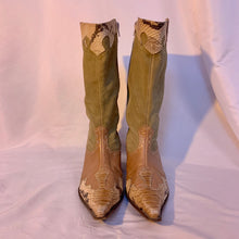 Western suede + snakeskin boots