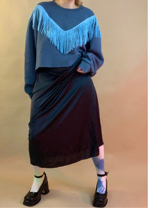 Custom rodeo fringe sweatshirt