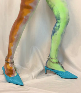 Recycled drip dye tights