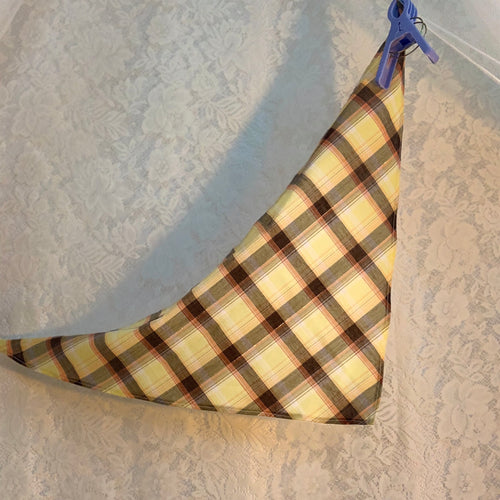 Plaid triangle scarf