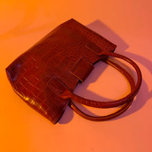 Red PVC croc handbag
