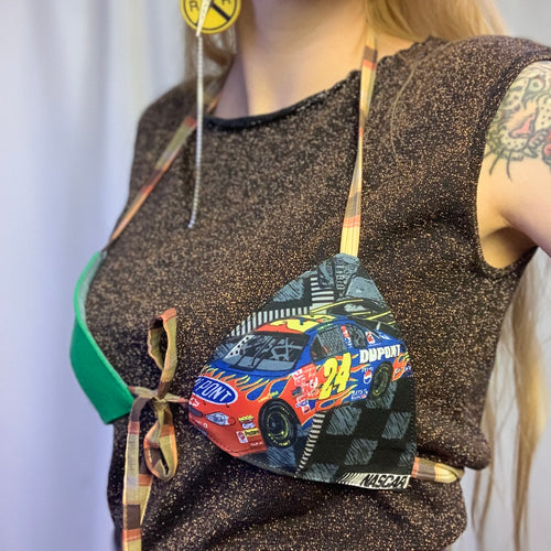 Nascar scrap bra top