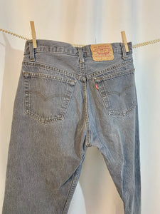 Upcycled 501 fringe jeans