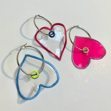 Recycled vinyl heart earring
