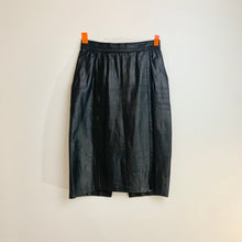 High waisted leather skirt