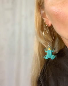 Frog toy single earrings- assorted