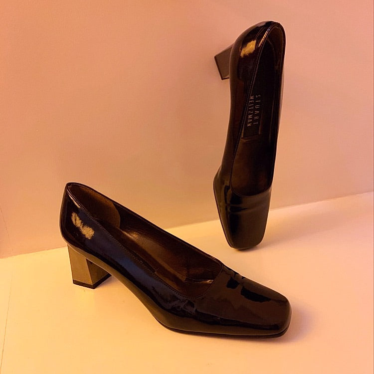 Stuart Weitzman vintage patent block heels