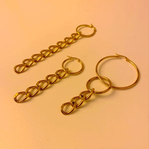 Multi hoop chain earring