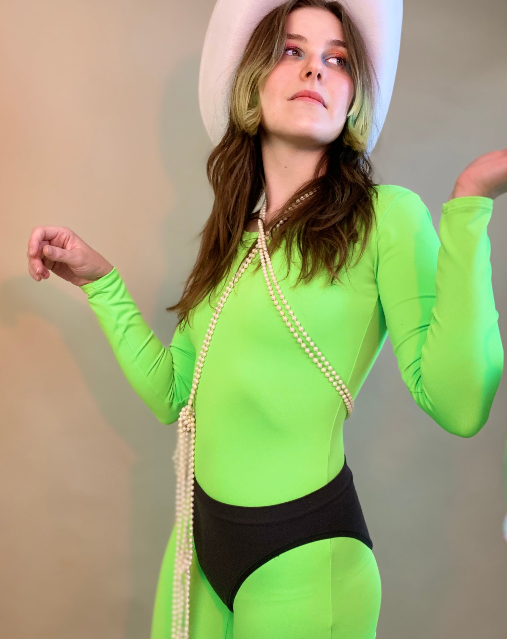 Neon green full bodysuit:) – Shop Journal Vintage