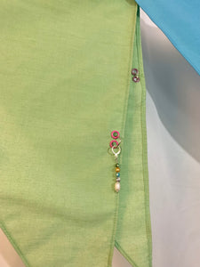 SJ X COC earring triangle scarf- green