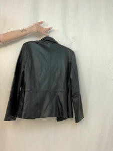 90’s leather zip up jacket