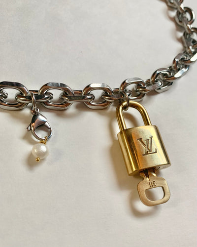 Louis Vuitton, Jewelry, Louis Vuitton Double Chain Lock And Key Necklace