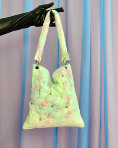 Handmade embellished puff bag
