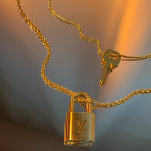 Repurposed Vintage Louis Vuitton Pearl Lock Necklace
